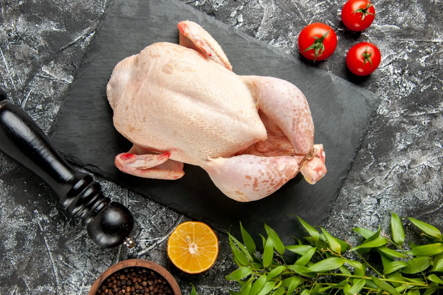 top-view-fresh-raw-chicken-with